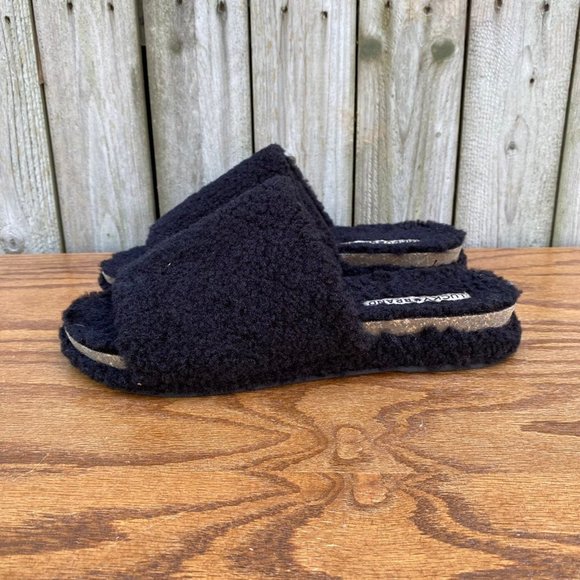 Lucky Brand Black Fuzzy Gadini Slipper Shoes 9 - Picture 8 of 8